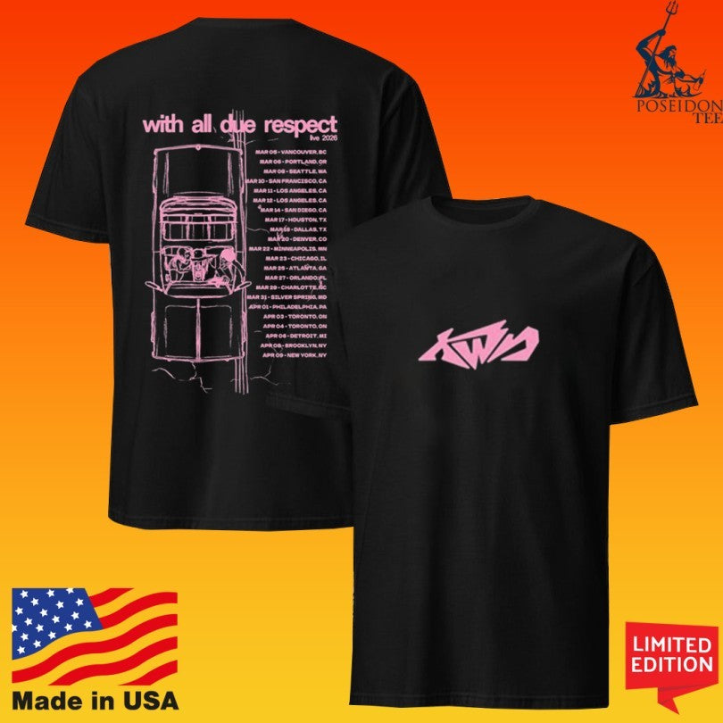 Kwn With All Due Respect Tour - Adult & Kids T-Shirts, Sweatshirts & Hoodies apparel design preview 1