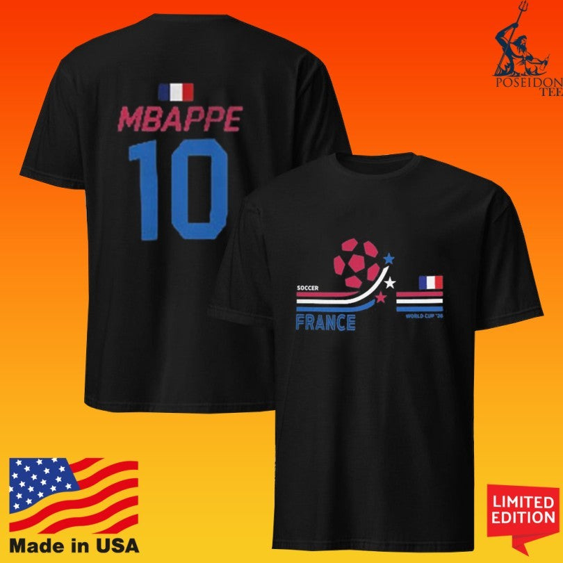 Kylian Mbappe France National Team 10 World Cup 2026 - Adult & Kids T-Shirts, Sweatshirts & Hoodies apparel design preview 1