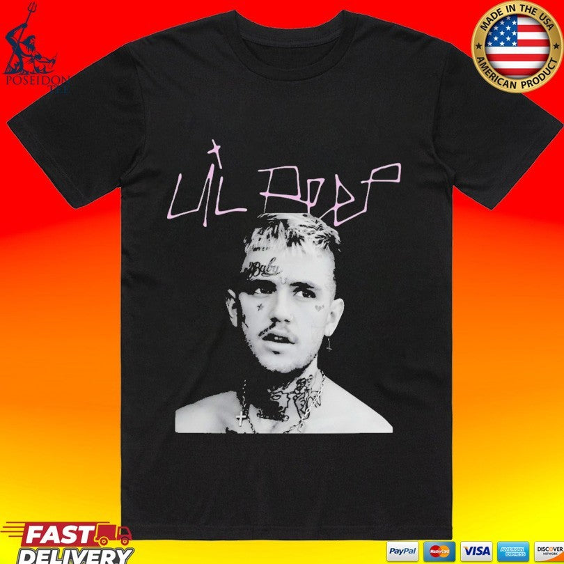 Lil Peep Portrait - Adult & Kids T-Shirts, Sweatshirts & Hoodies apparel design preview 1
