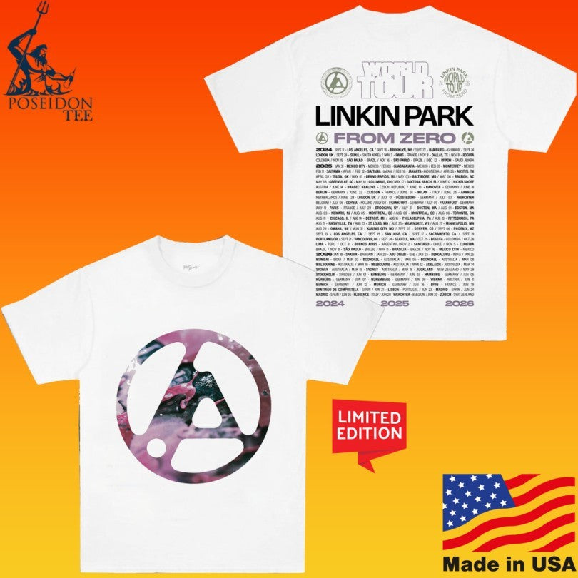 Linkin Park Official From Zero World White Tour - Adult & Kids T-Shirts, Sweatshirts & Hoodies apparel design preview 1