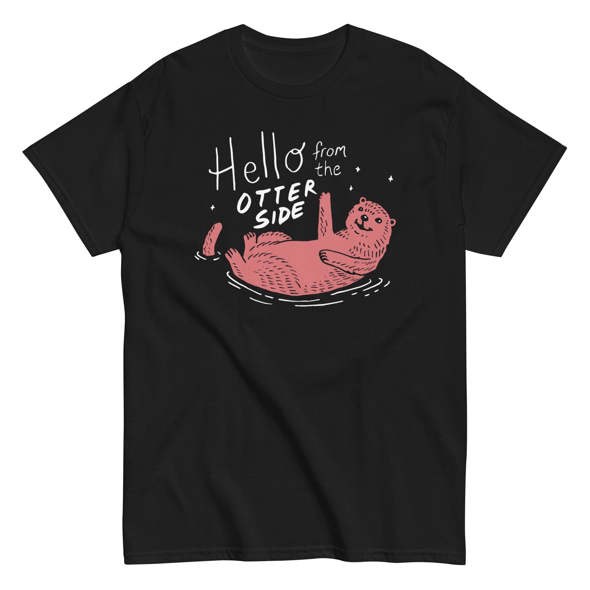 Hello From The Otter Side Men's Classic - Adult & Kids T-Shirts, Sweatshirts & Hoodies apparel design preview 1