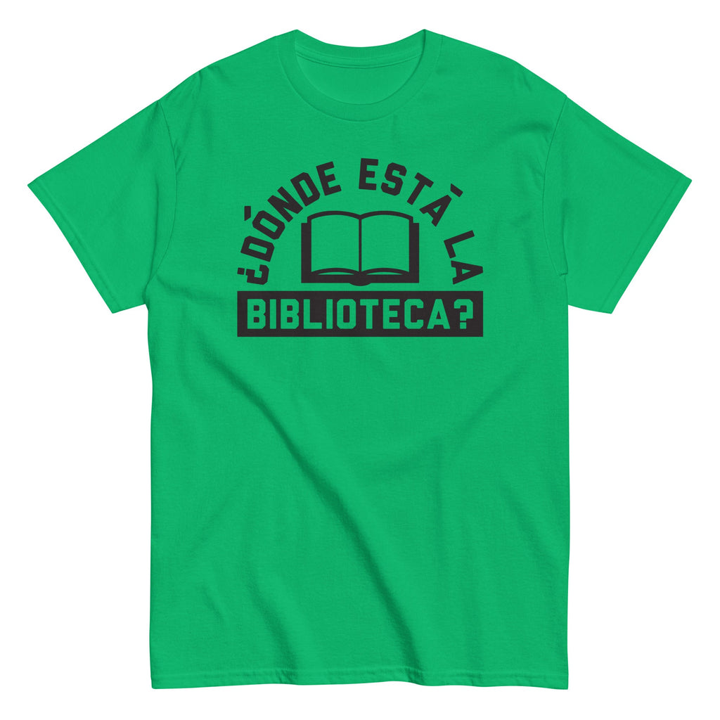 Donde Esta La Biblioteca? Men's Classic - Adult & Kids T-Shirts, Sweatshirts & Hoodies apparel design preview 1