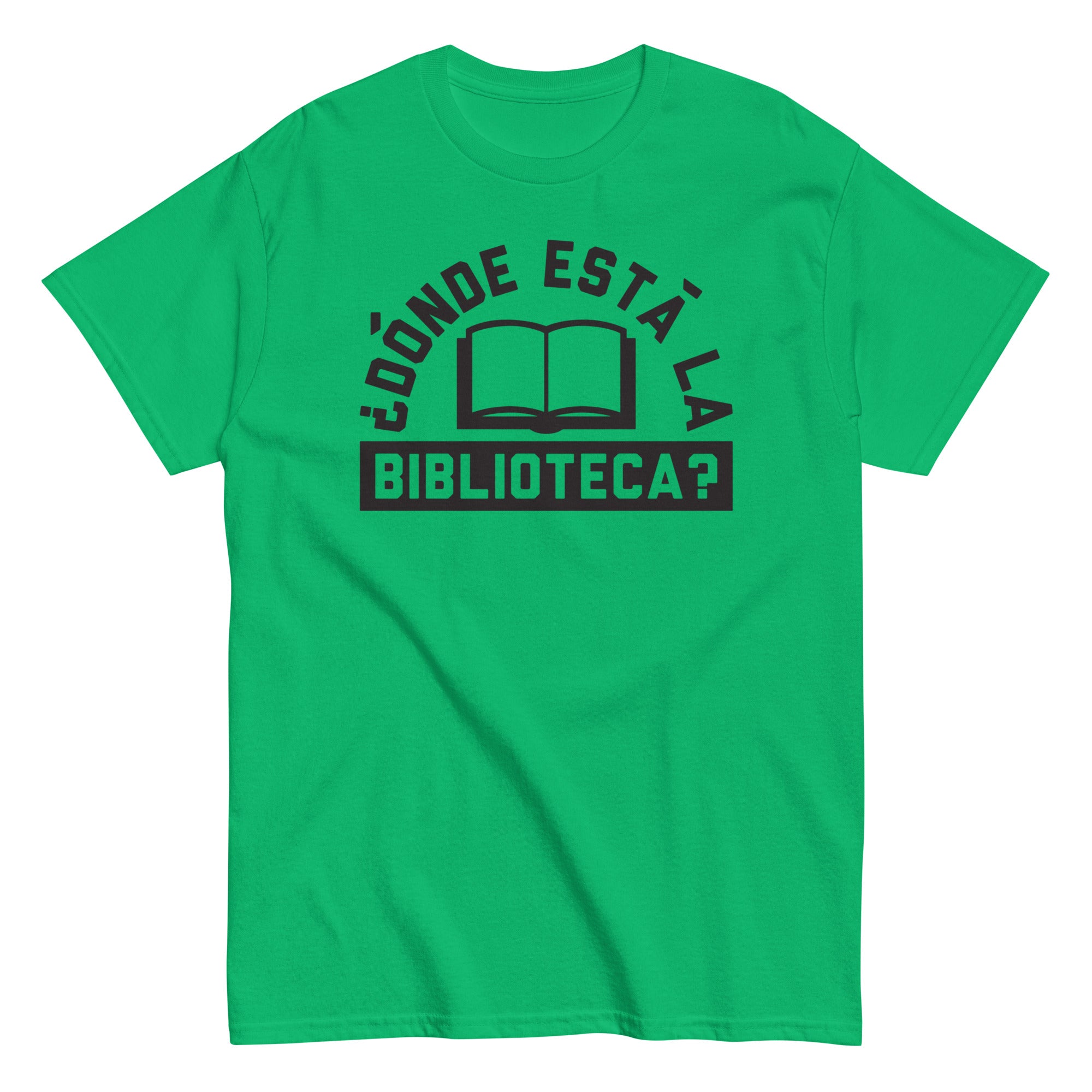 Donde Esta La Biblioteca? Men's Classic - Adult & Kids T-Shirts, Sweatshirts & Hoodies apparel design preview 1