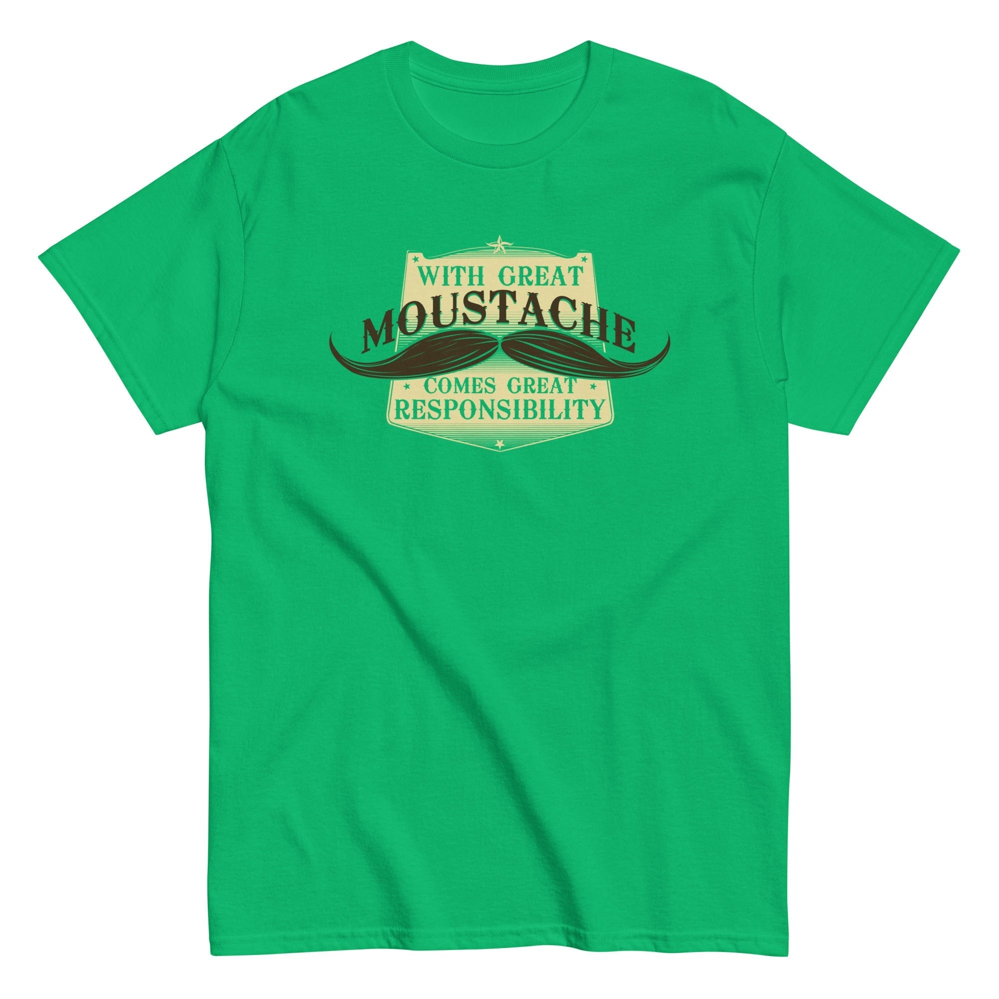 With Great Moustache Men's Classic - Adult & Kids T-Shirts, Sweatshirts & Hoodies apparel design preview 1