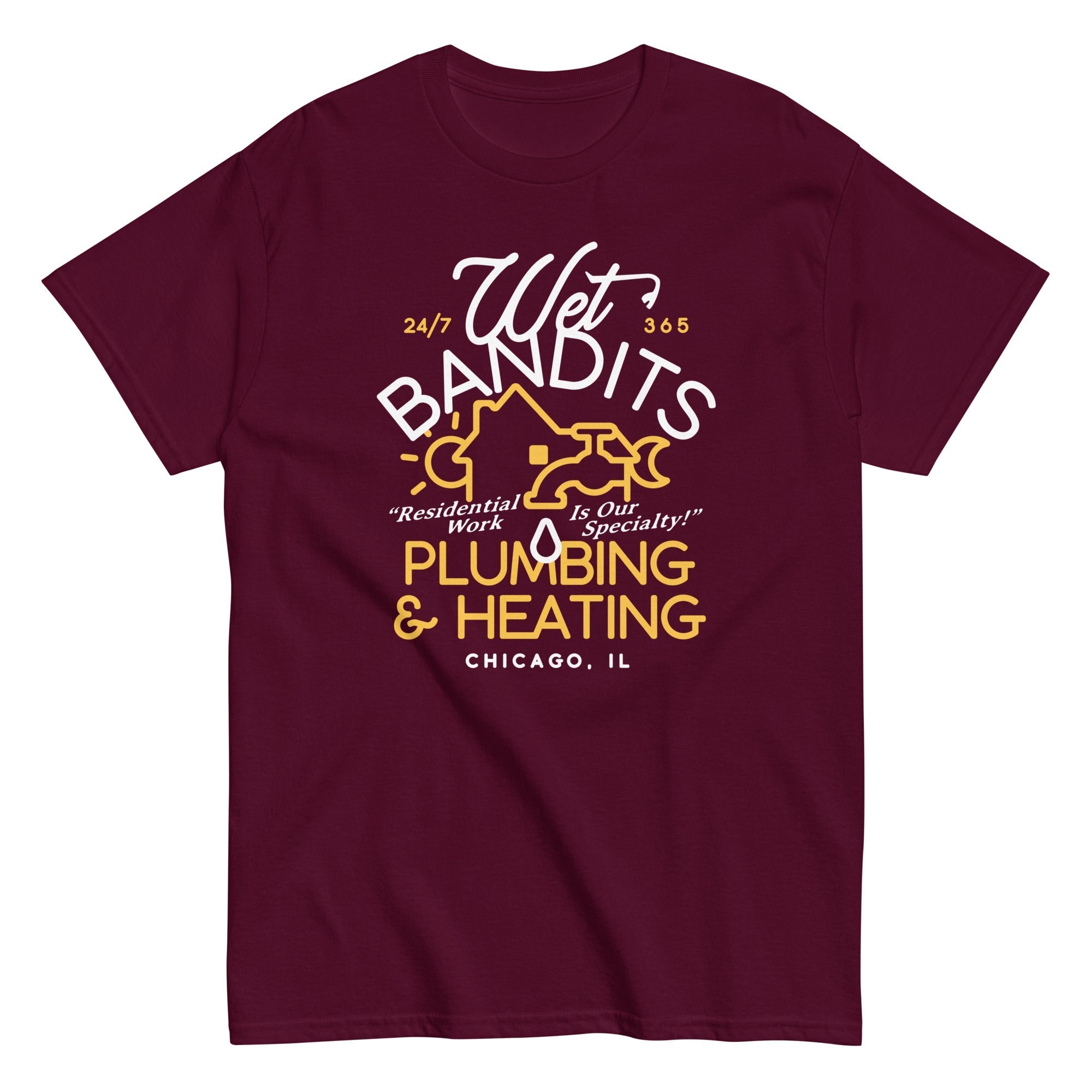 Wet Bandits Plumbing Heating Men's Classic - Adult & Kids T-Shirts, Sweatshirts & Hoodies apparel design preview 1