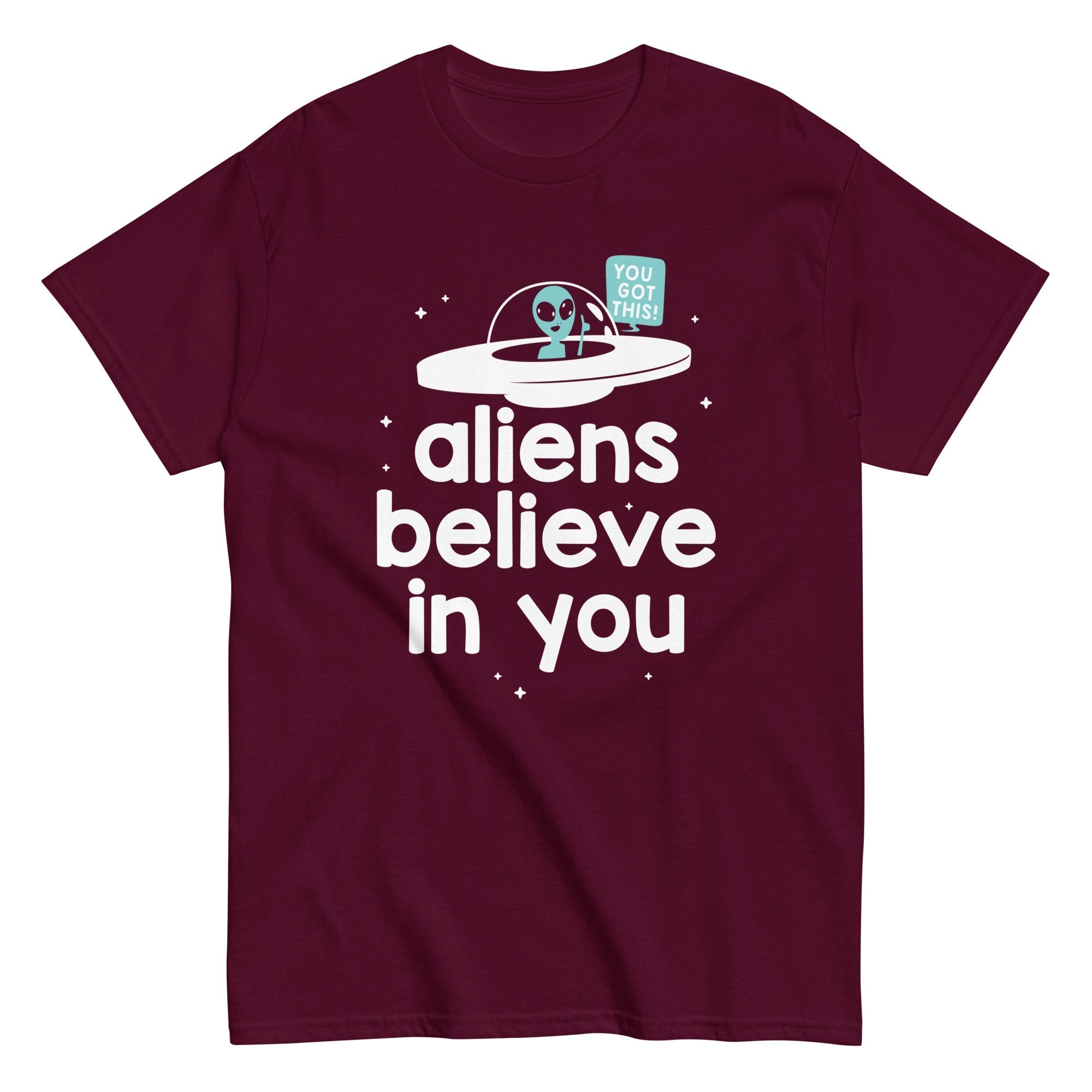 Aliens Believe In You Men's Classic - Adult & Kids T-Shirts, Sweatshirts & Hoodies apparel design preview 1