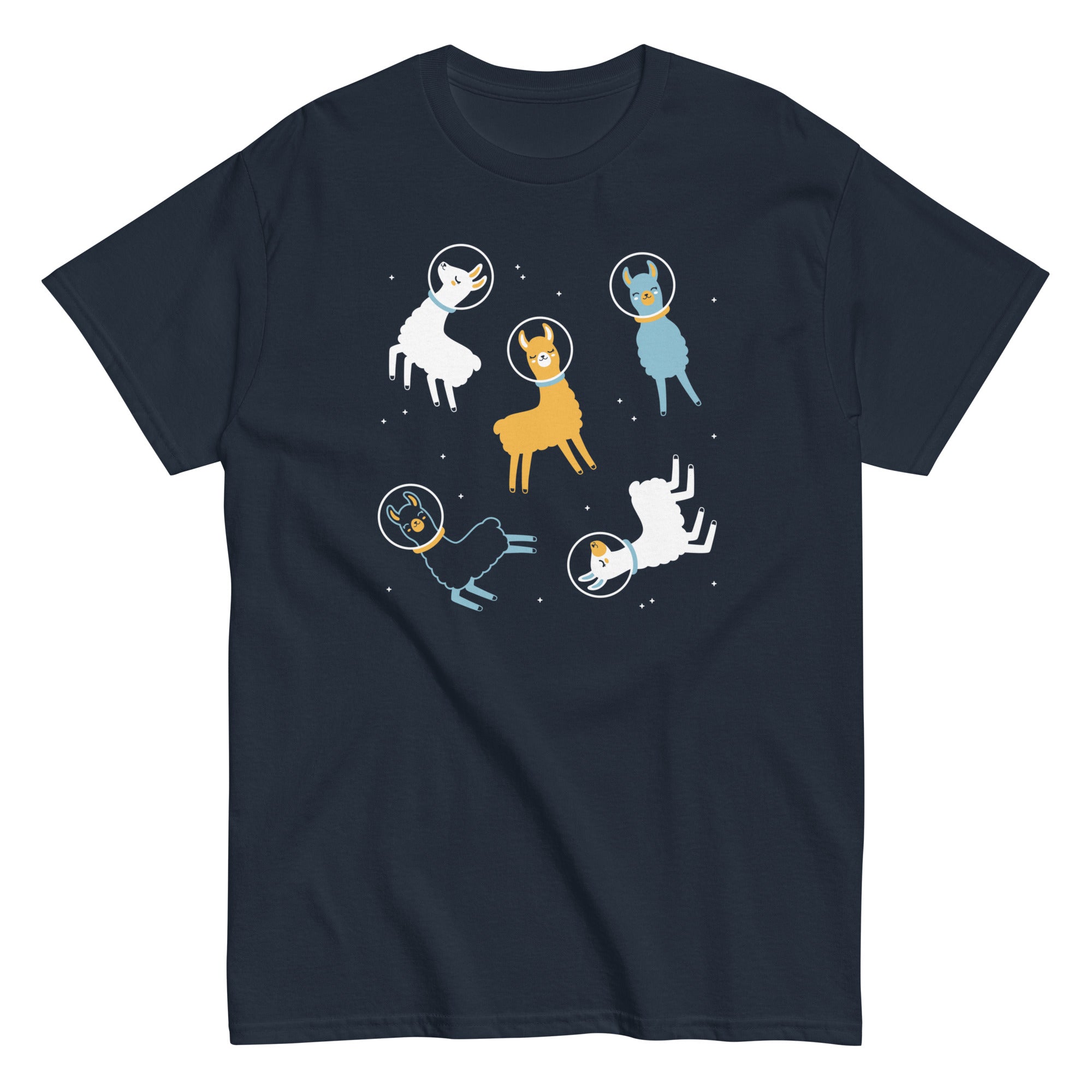 Llamas In Space Men's Classic - Adult & Kids T-Shirts, Sweatshirts & Hoodies apparel design preview 1