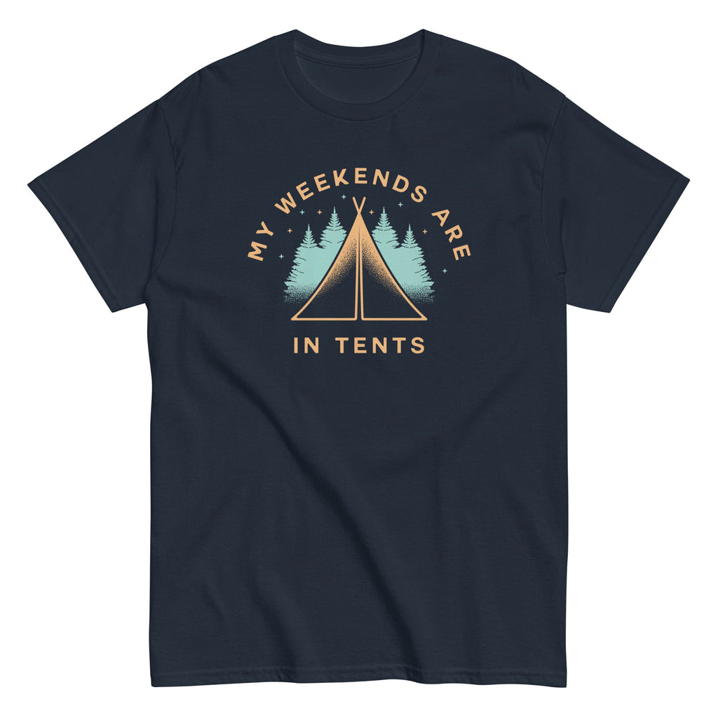 My Weekends Are In Tents Men's Classic - Adult & Kids T-Shirts, Sweatshirts & Hoodies apparel design preview 1