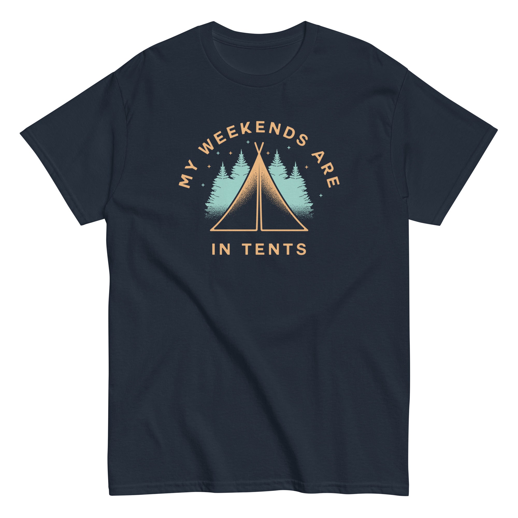 My Weekends Are In Tents Men's Classic - Adult & Kids T-Shirts, Sweatshirts & Hoodies apparel design preview 1