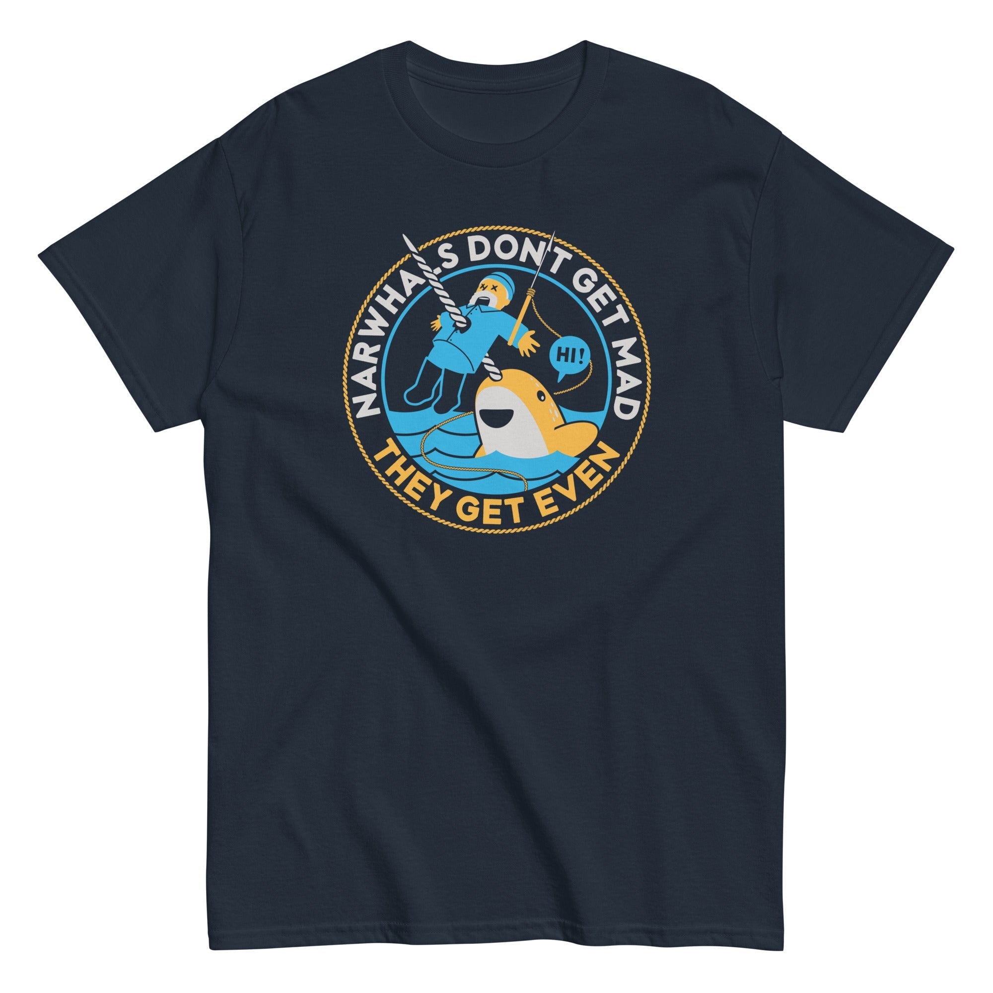 Narwhals Don't Get Mad Men's Classic - Adult & Kids T-Shirts, Sweatshirts & Hoodies apparel design preview 1
