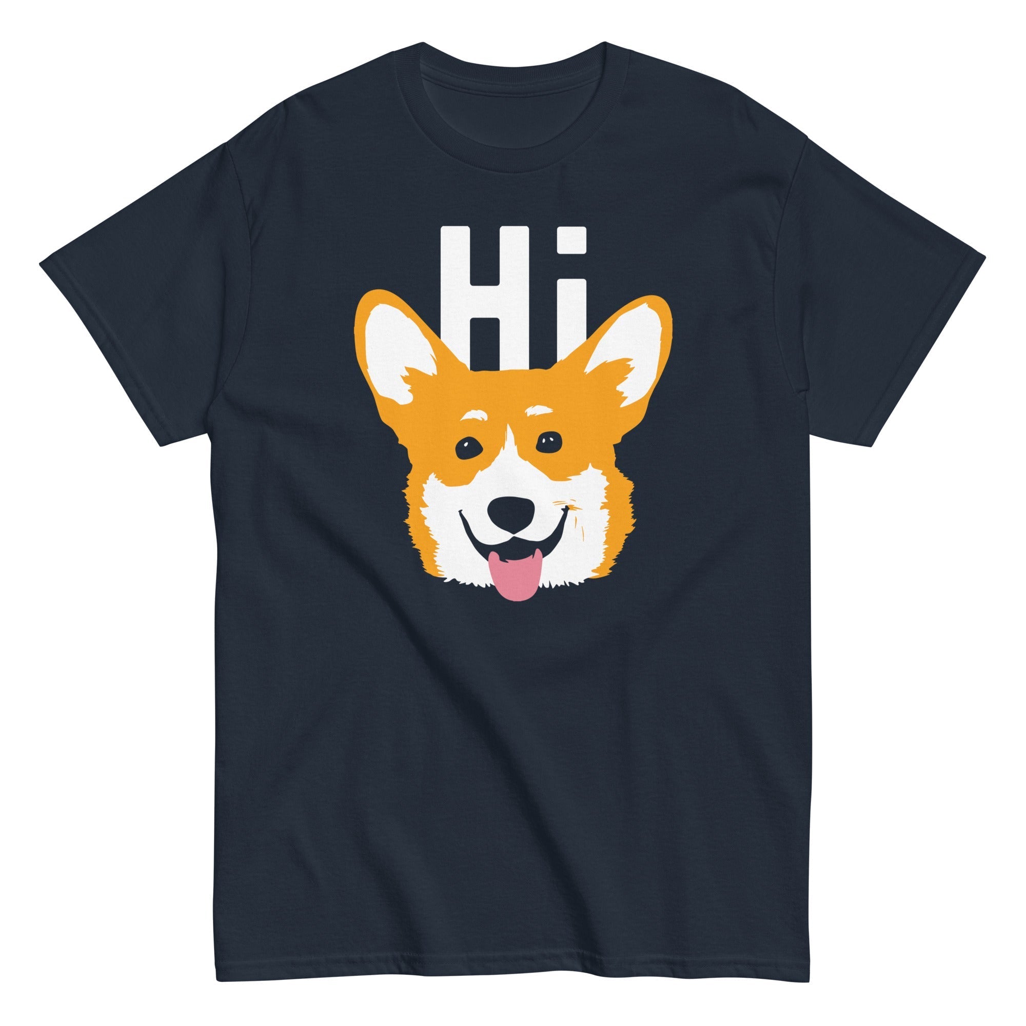 Hi Corgi Men's Classic - Adult & Kids T-Shirts, Sweatshirts & Hoodies apparel design preview 1