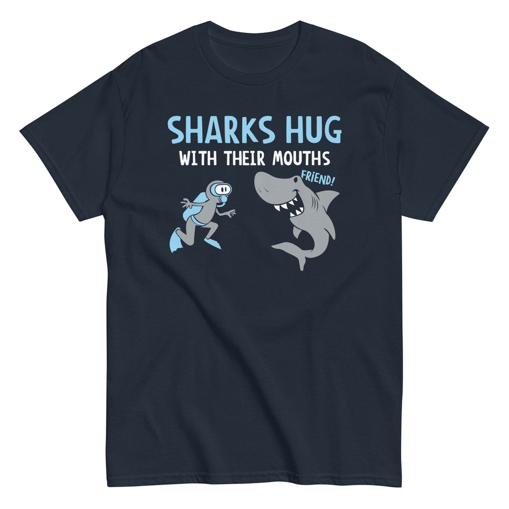 Sharks Hug With Their Mouths Men's Classic - Adult & Kids T-Shirts, Sweatshirts & Hoodies apparel design preview 1