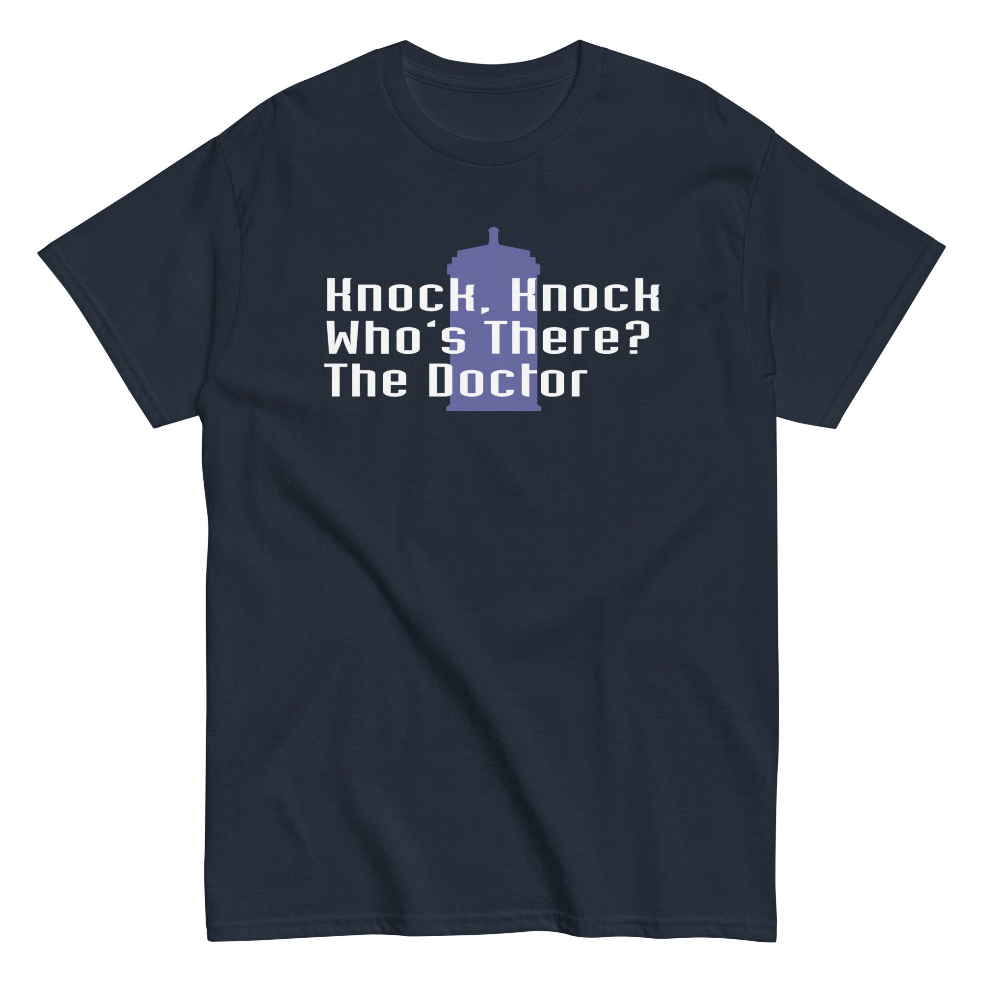 Knock Who's There? The Doctor Men's Classic - Adult & Kids T-Shirts, Sweatshirts & Hoodies apparel design preview 1