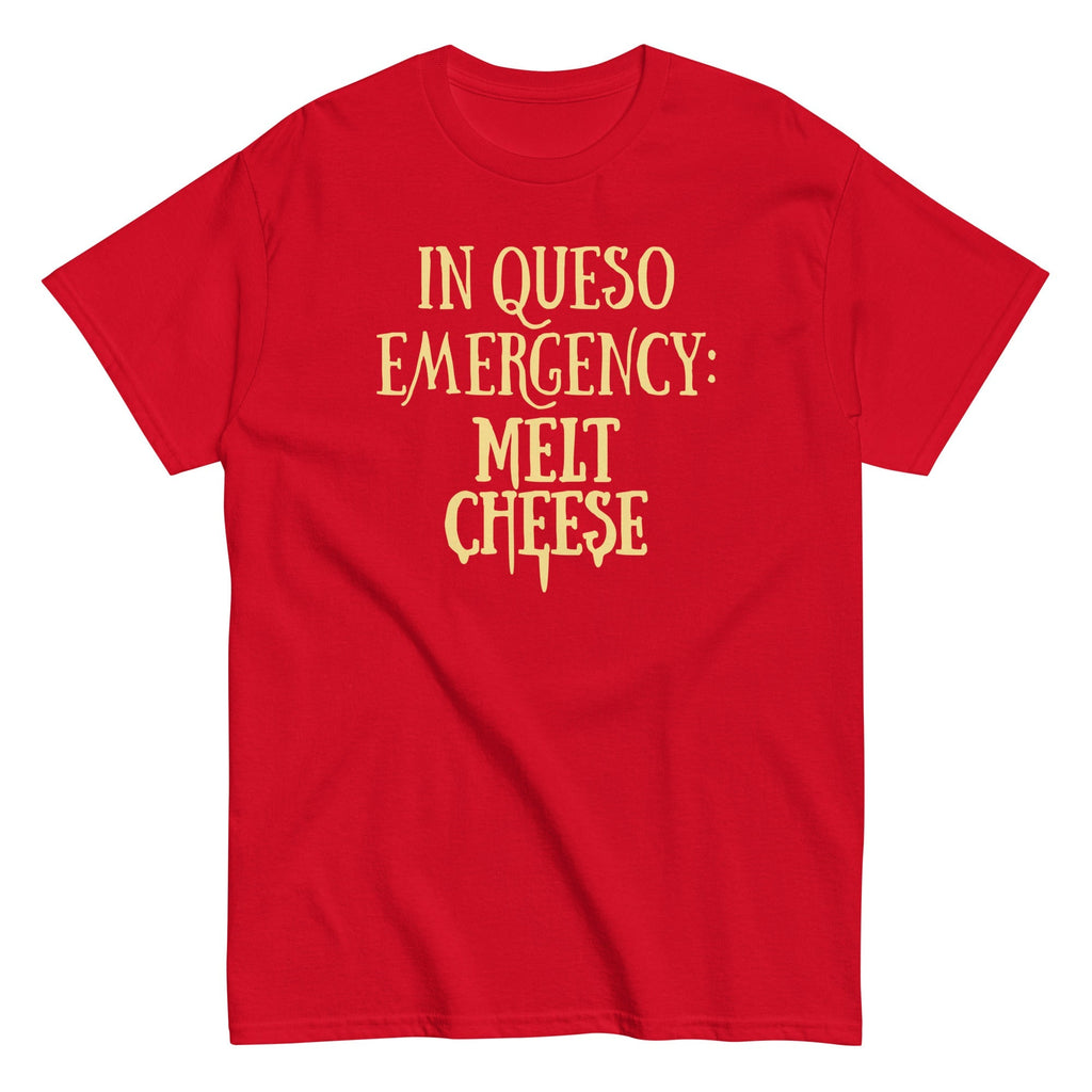 In Queso Emergency: Melt Cheese Men's Classic - Adult & Kids T-Shirts, Sweatshirts & Hoodies apparel design preview 1