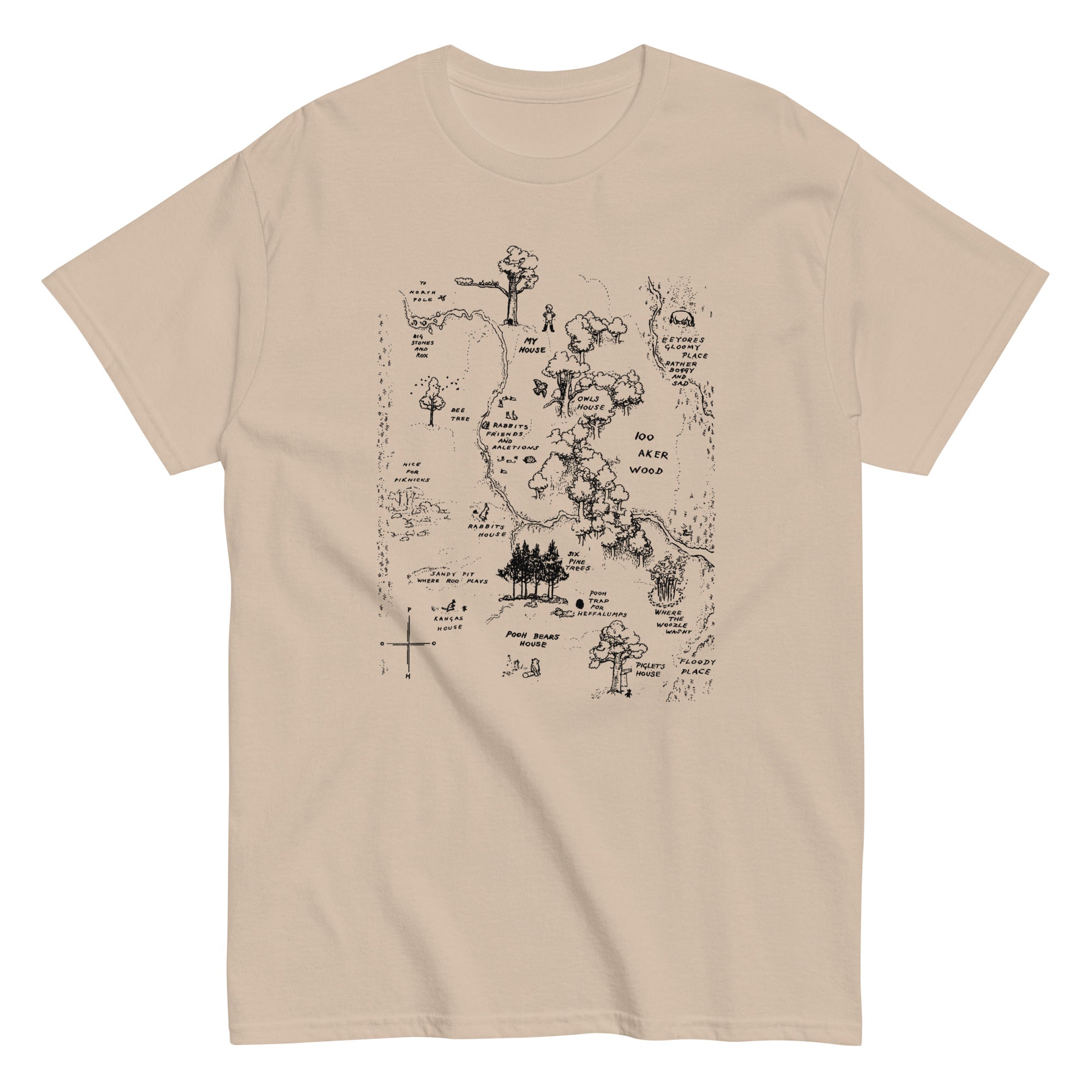 100 Acre Map Men's Classic - Adult & Kids T-Shirts, Sweatshirts & Hoodies apparel design preview 1