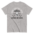 Here For The Cats, Humans Are Gross Men's Classic - Adult & Kids T-Shirts, Sweatshirts & Hoodies apparel design preview 1