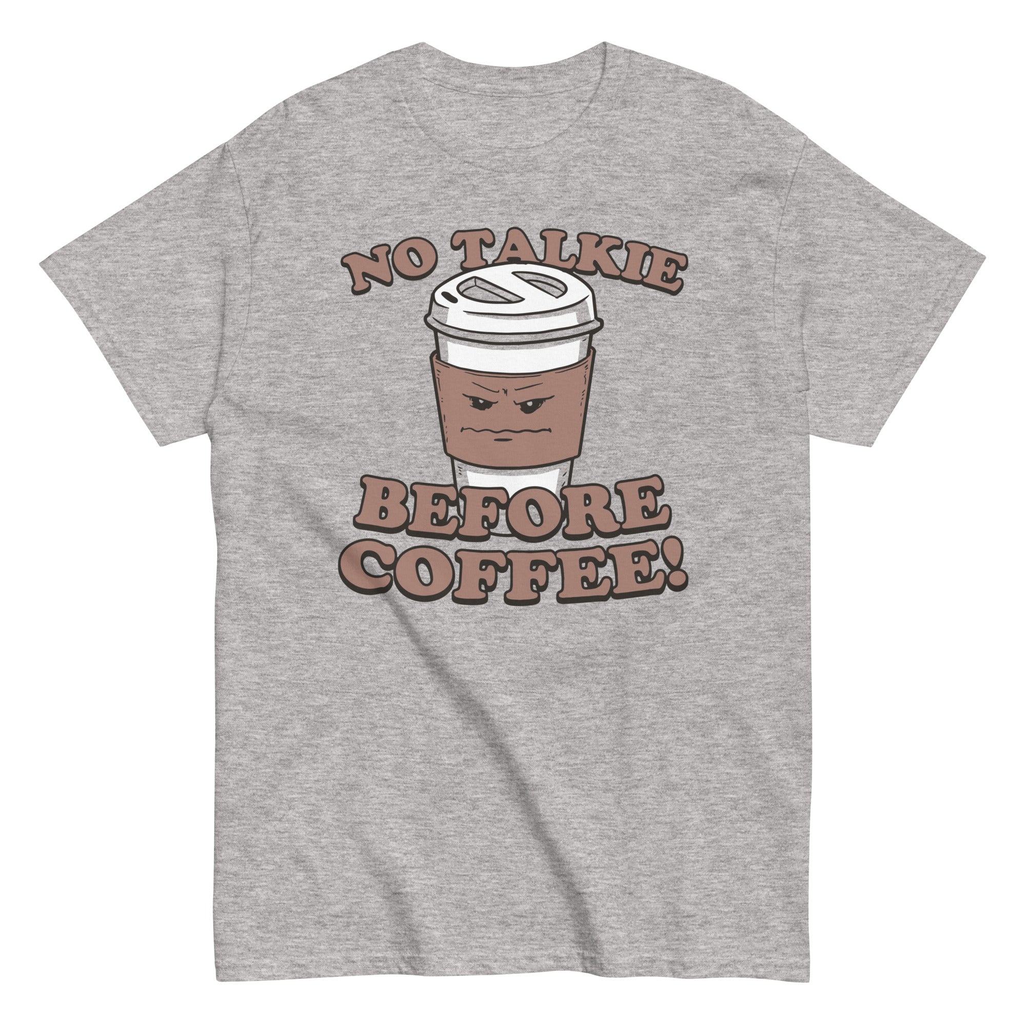No Talkie Before Coffee! Men's Classic - Adult & Kids T-Shirts, Sweatshirts & Hoodies apparel design preview 1