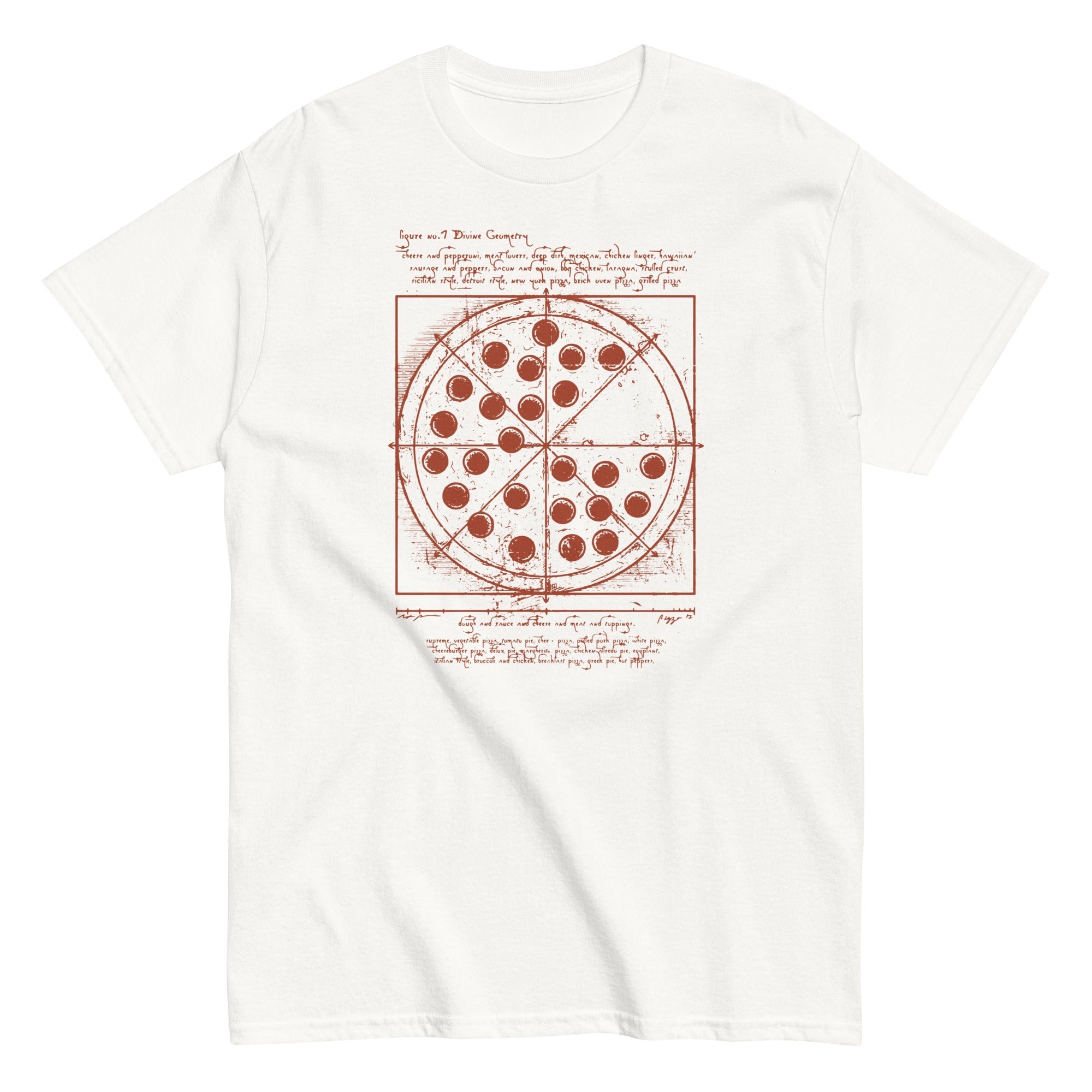 Vitruvian Pizza Men's Classic - Adult & Kids T-Shirts, Sweatshirts & Hoodies apparel design preview 1