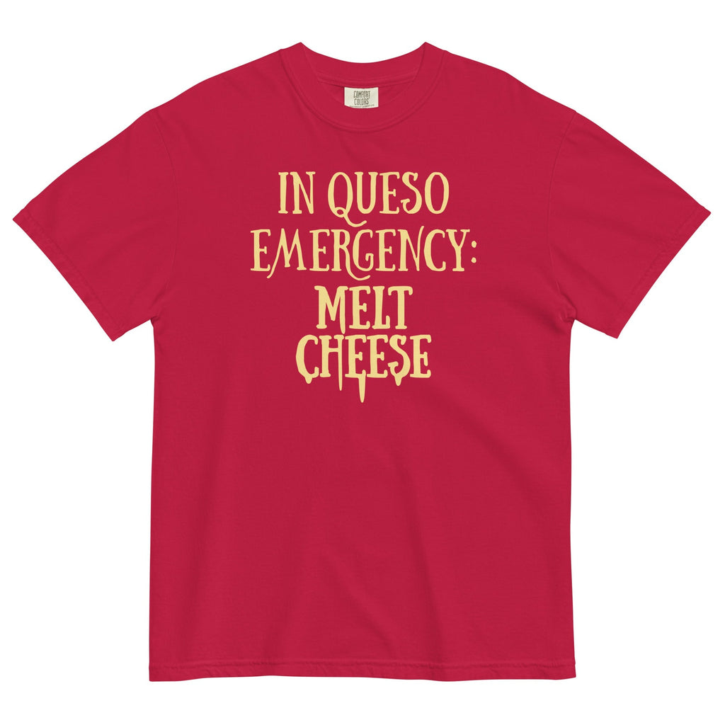 In Queso Emergency: Melt Cheese Men's Relaxed Fit - Adult & Kids T-Shirts, Sweatshirts & Hoodies apparel design preview 1