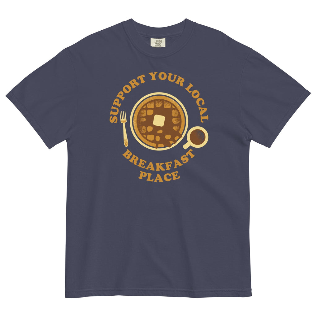 Support Your Local Breakfast Place Men's Relaxed Fit - Adult & Kids T-Shirts, Sweatshirts & Hoodies apparel design preview 1