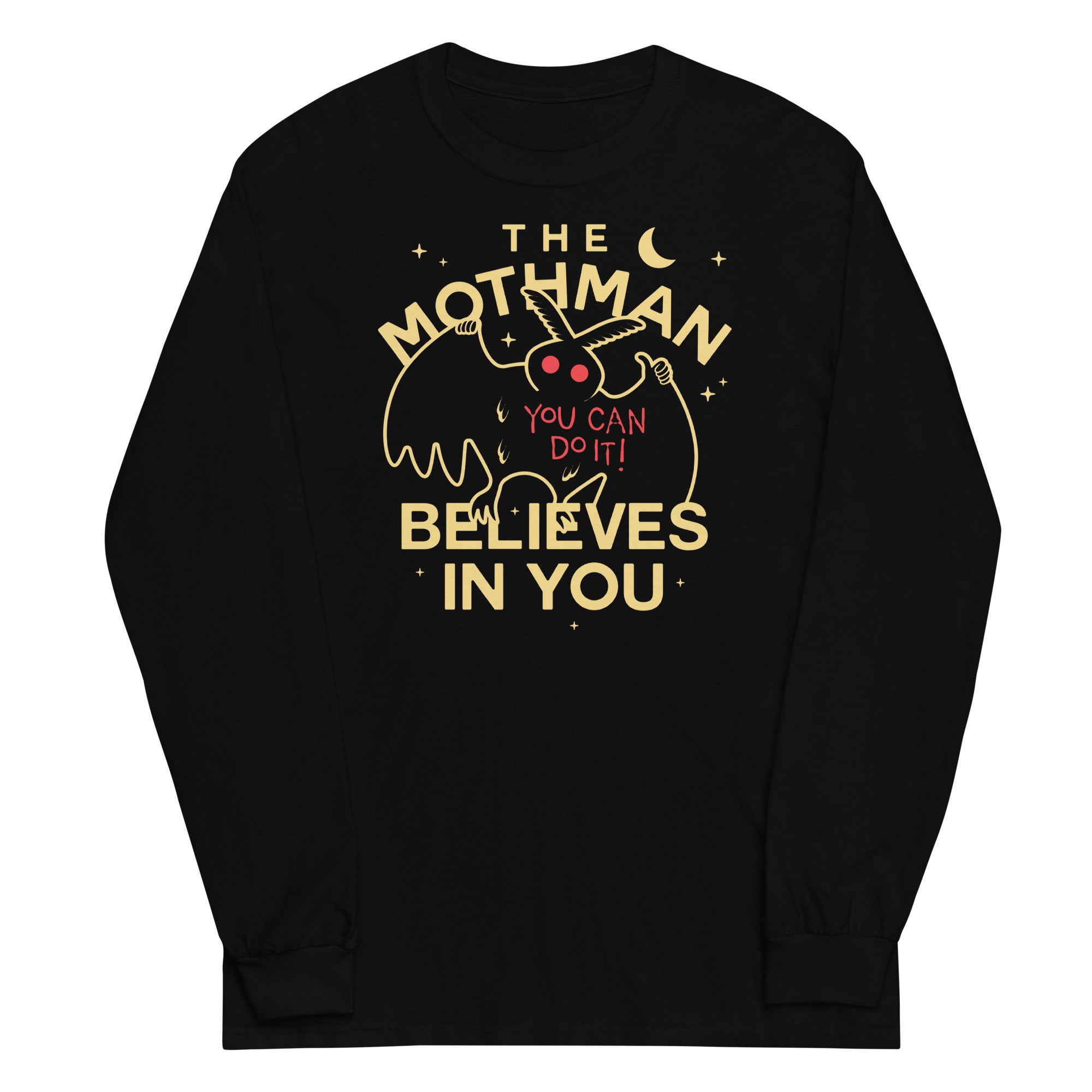 The Mothman Believes In You - Adult & Kids T-Shirts, Sweatshirts & Hoodies apparel design preview 1