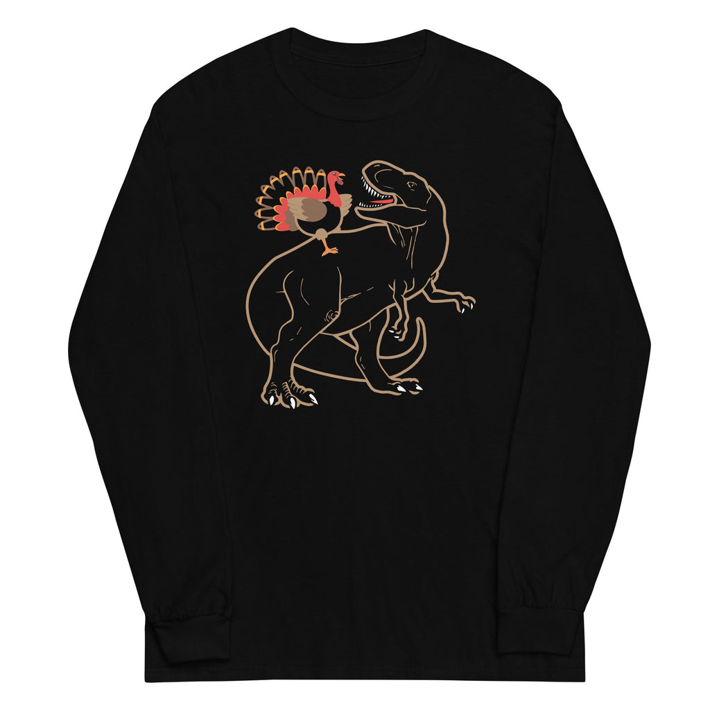 Turkey Riding T-Rex - Adult & Kids T-Shirts, Sweatshirts & Hoodies apparel design preview 1