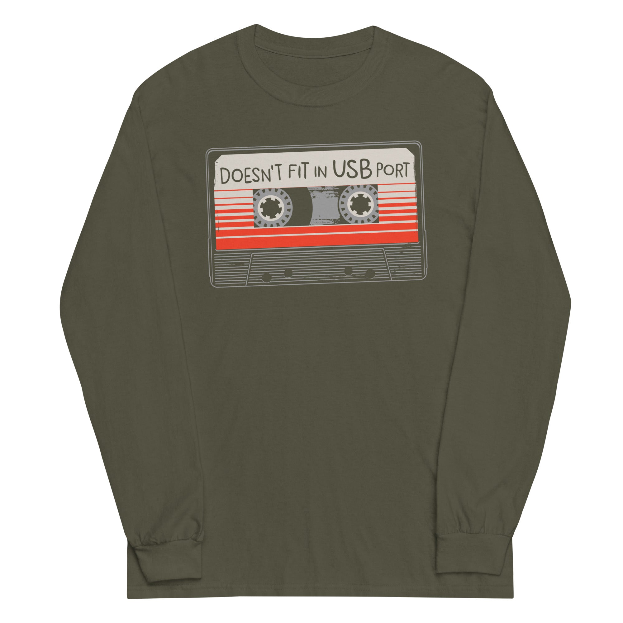 Doesn't Fit In USB Port - Adult & Kids T-Shirts, Sweatshirts & Hoodies apparel design preview 1