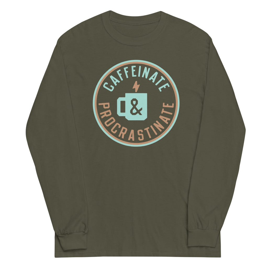 Caffeinate And Procrastinate - Adult & Kids T-Shirts, Sweatshirts & Hoodies apparel design preview 1