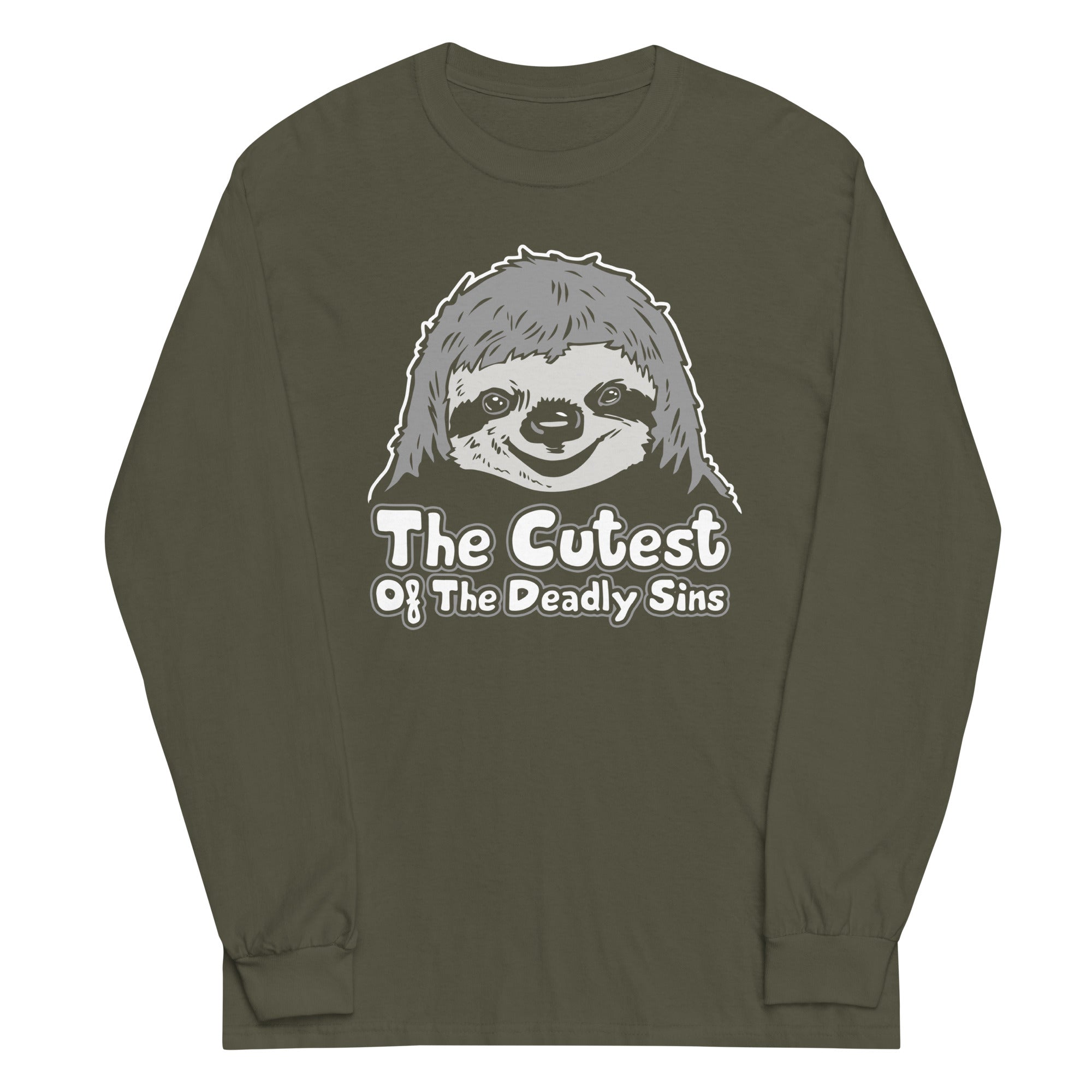 Sloth, The Cutest Of Deadly Sins - Adult & Kids T-Shirts, Sweatshirts & Hoodies apparel design preview 1
