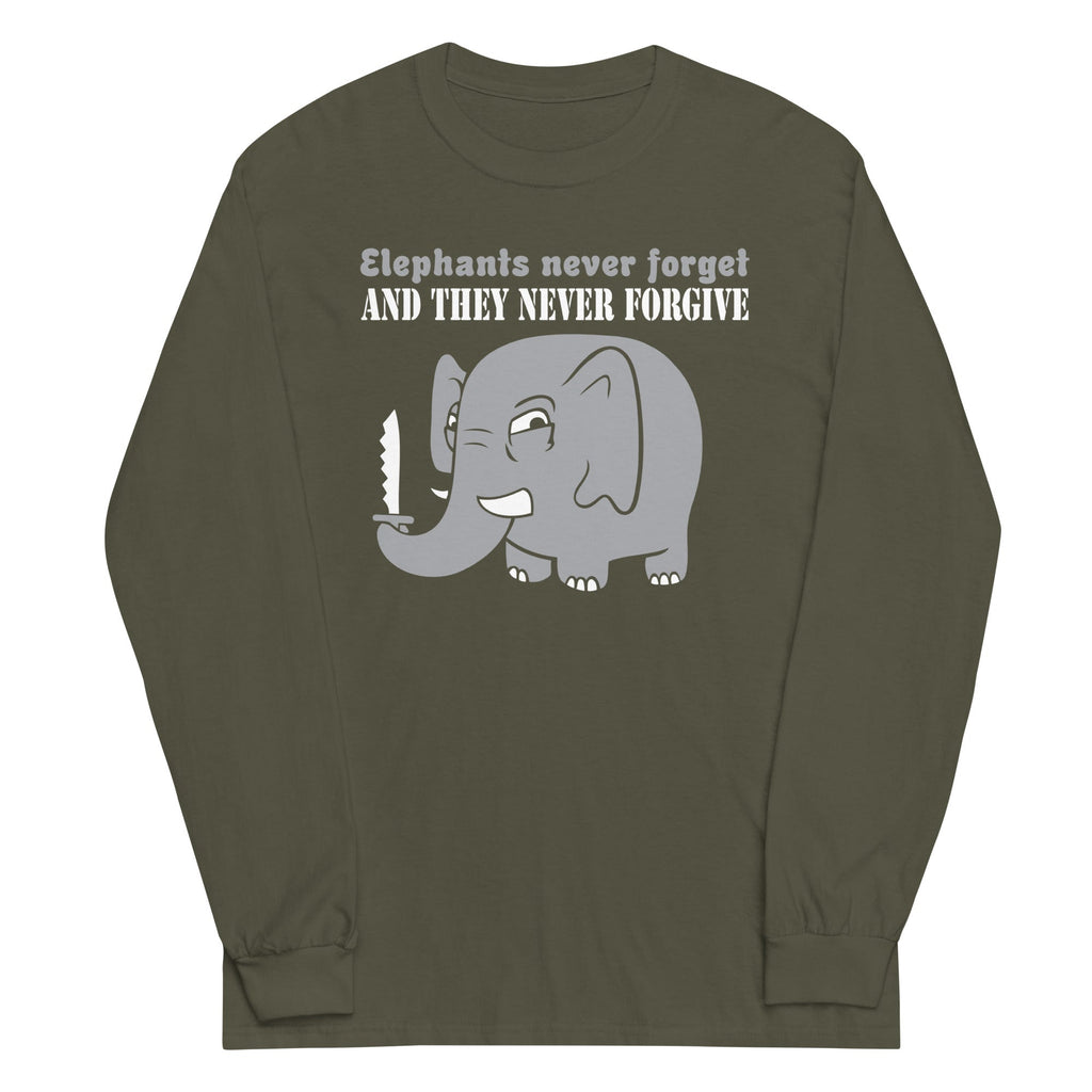 Elephants Never Forgive - Adult & Kids T-Shirts, Sweatshirts & Hoodies apparel design preview 1