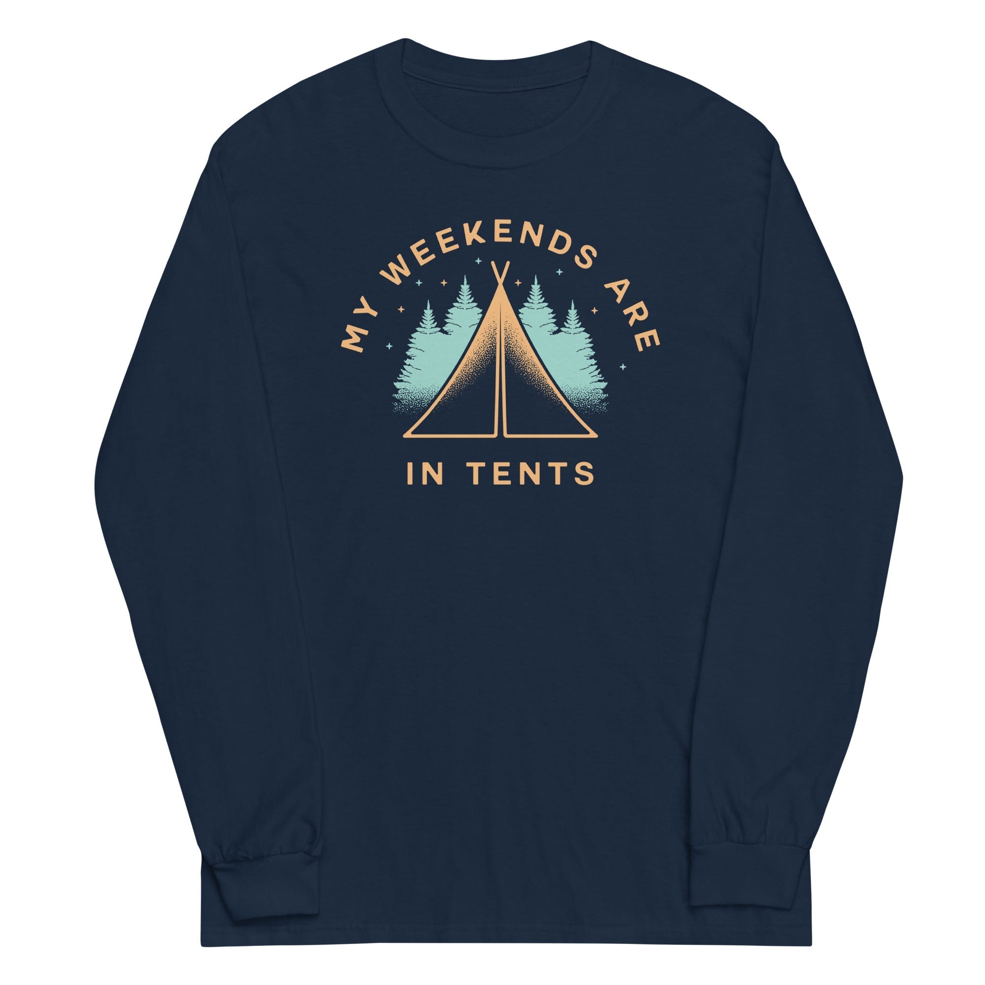 My Weekends Are In Tents - Adult & Kids T-Shirts, Sweatshirts & Hoodies apparel design preview 1