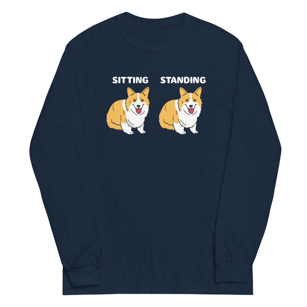 Corgi Sitting And Standing - Adult & Kids T-Shirts, Sweatshirts & Hoodies apparel design preview 1