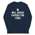 Will Grade Papers For Food - Adult & Kids T-Shirts, Sweatshirts & Hoodies apparel design preview 1