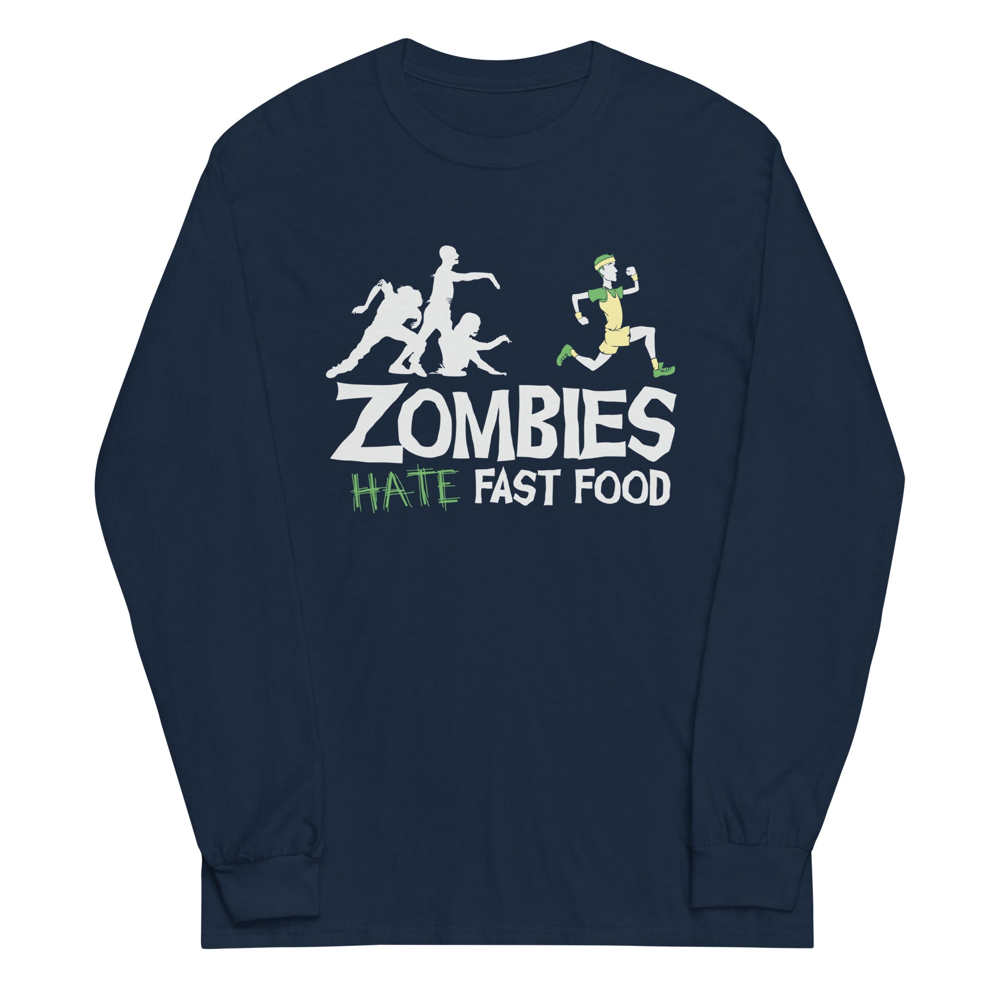 Zombies Hate Fast Food - Adult & Kids T-Shirts, Sweatshirts & Hoodies apparel design preview 1