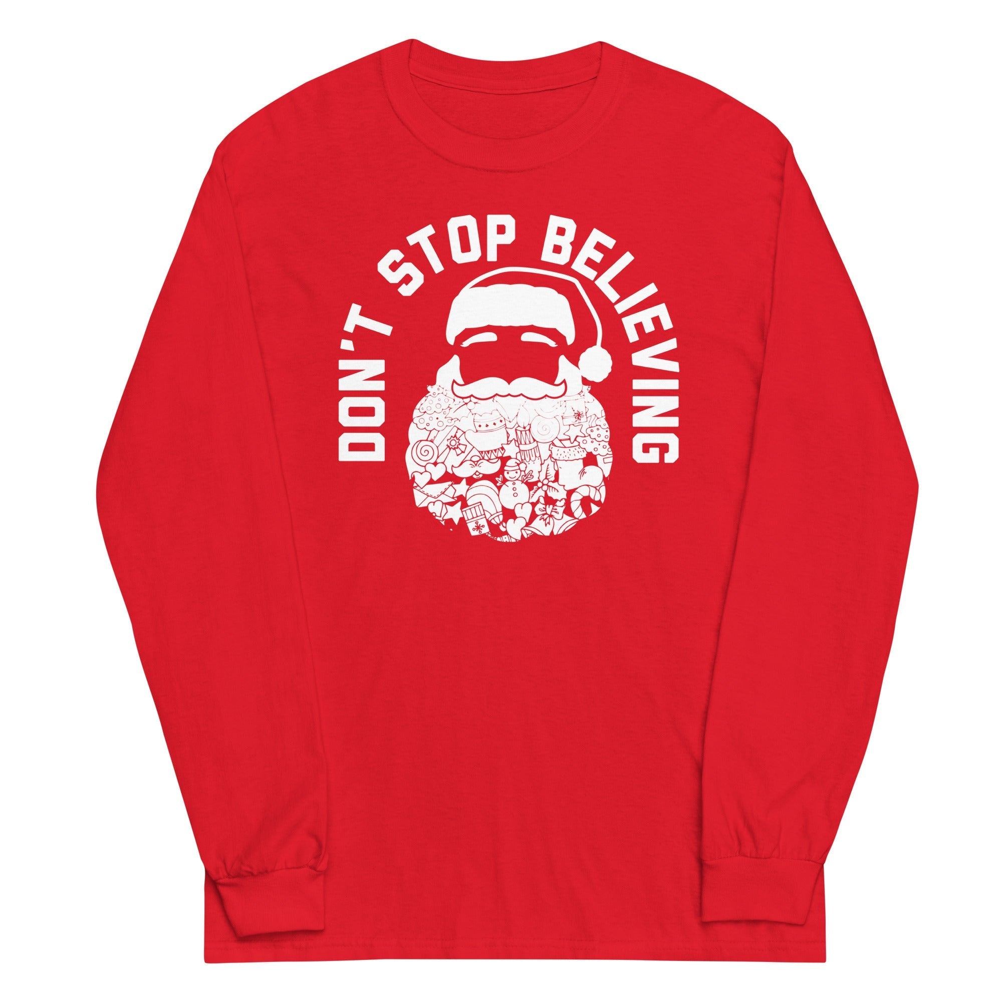 Don't Stop Believing Santa - Adult & Kids T-Shirts, Sweatshirts & Hoodies apparel design preview 1
