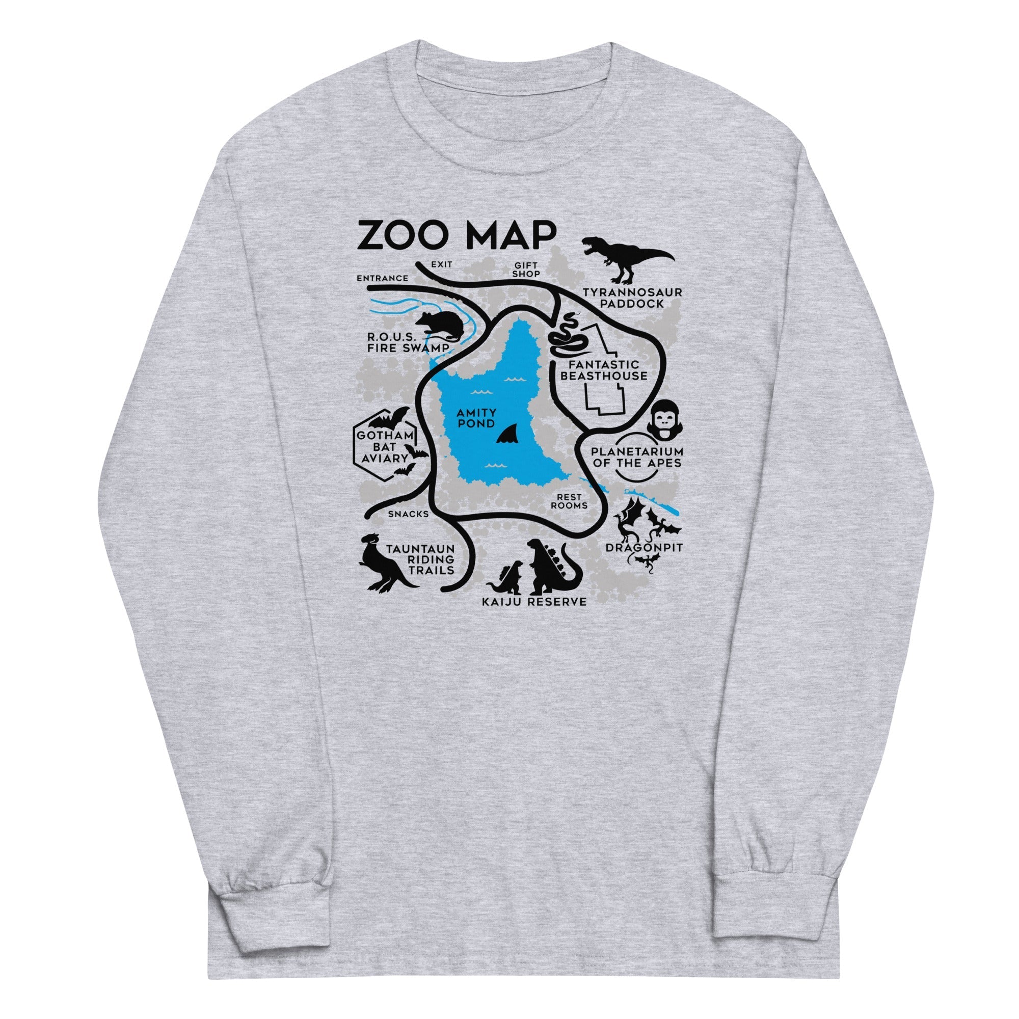 Zoo Map - Adult & Kids T-Shirts, Sweatshirts & Hoodies apparel design preview 1