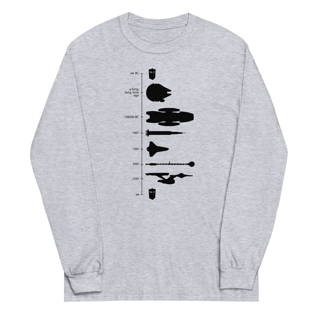 Space Ship Timeline - Adult & Kids T-Shirts, Sweatshirts & Hoodies apparel design preview 1