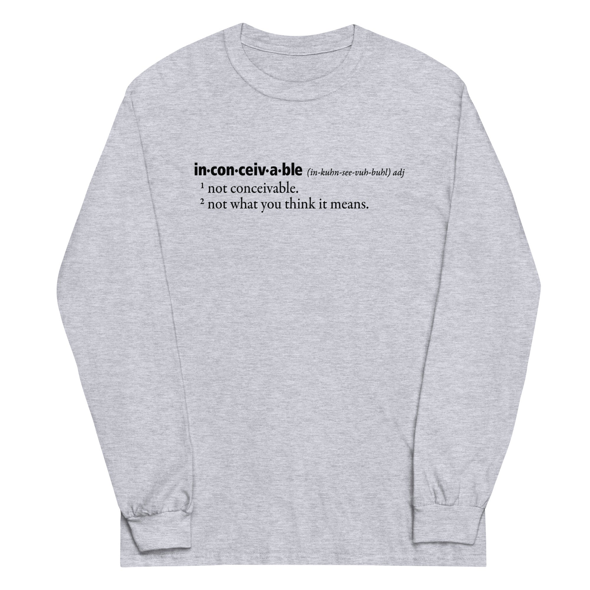 Inconceivable Definition - Adult & Kids T-Shirts, Sweatshirts & Hoodies apparel design preview 1