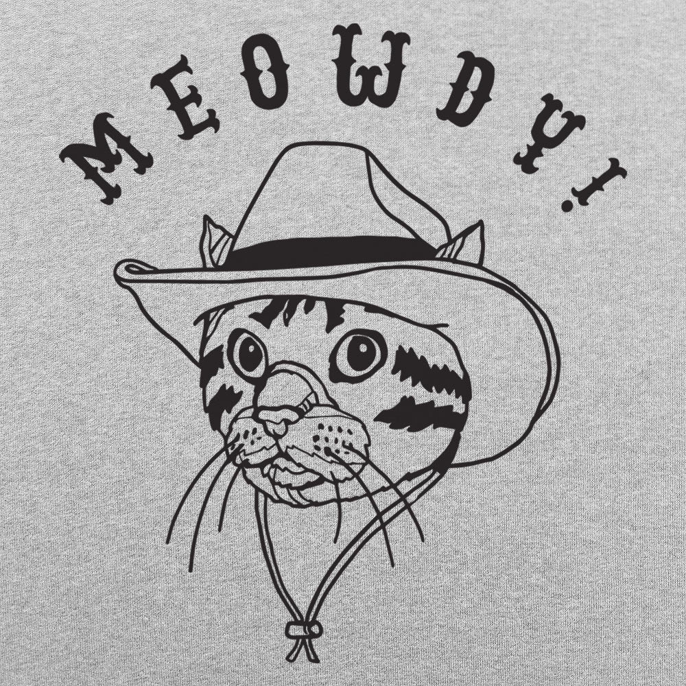 Meowdy Cat - Adult & Kids T-Shirts, Sweatshirts & Hoodies apparel design preview 1