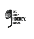 Eat. Sleep. Hockey. - Adult & Kids T-Shirts, Sweatshirts & Hoodies apparel design preview 1