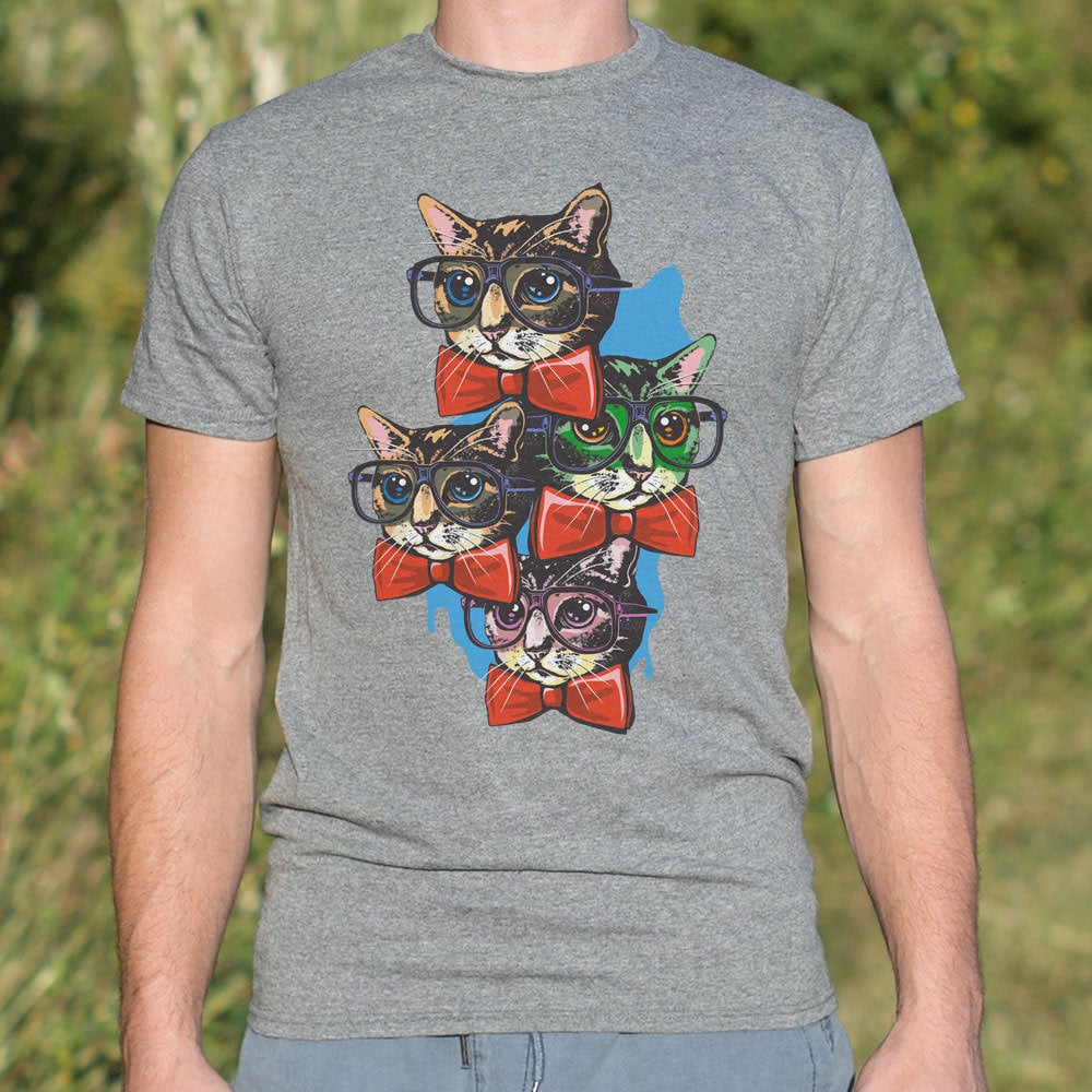 Nerd Cat Full Color - Adult & Kids T-Shirts, Sweatshirts & Hoodies apparel design preview 1