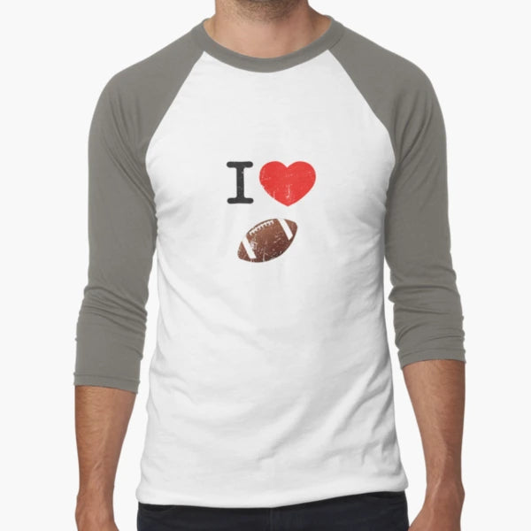 I Love Football T-Shirt - Trendy Graphic for Adults - T-Shirt, Sweatshirt, Hoodie