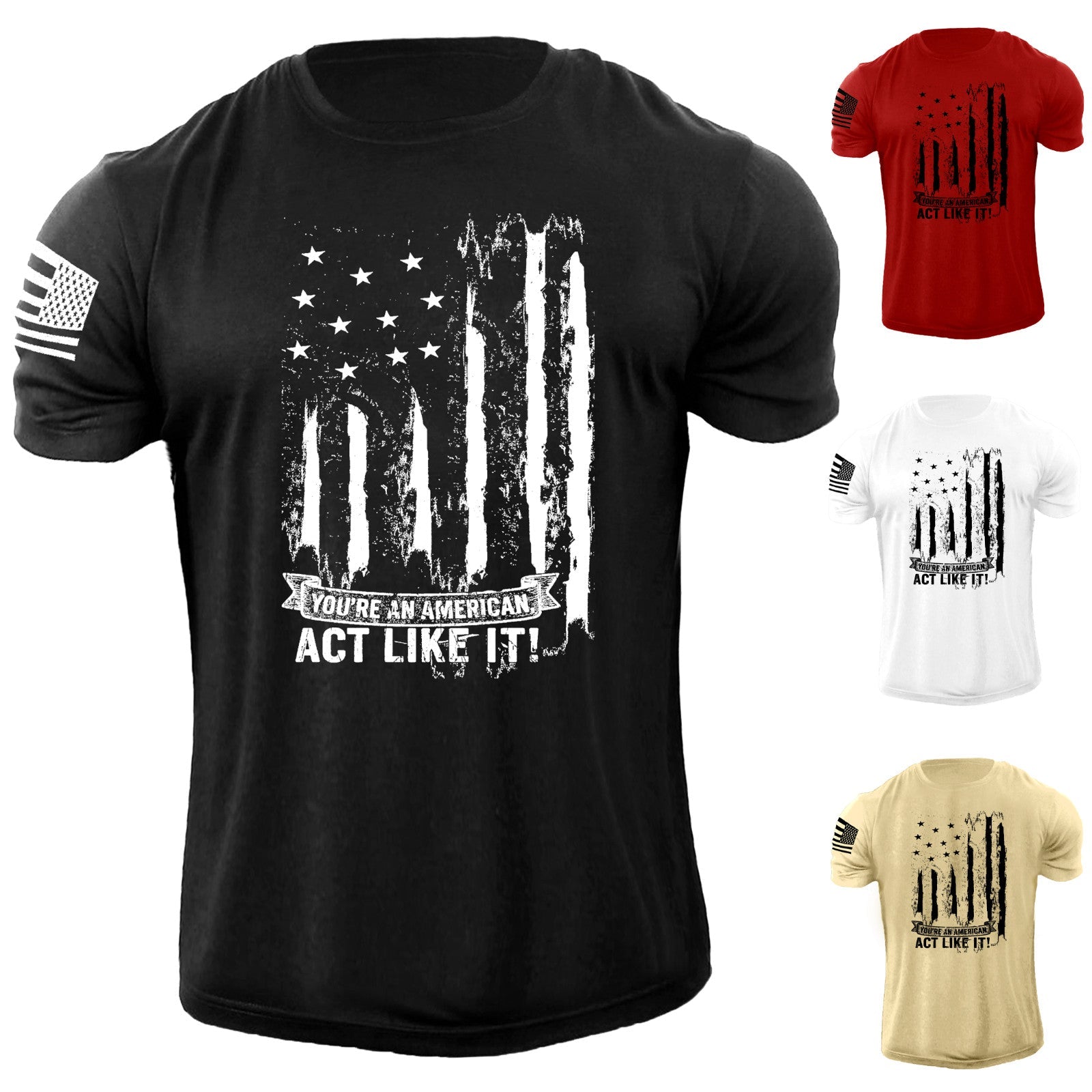 New Men's Distressed USA Flag Stylish Graphic - Adult & Kids T-Shirts, Sweatshirts & Hoodies apparel design preview 1