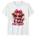 Stay Sassy Womens Kawaii Highland Cow Cattle - Adult & Kids T-Shirts, Sweatshirts & Hoodies apparel design preview 1