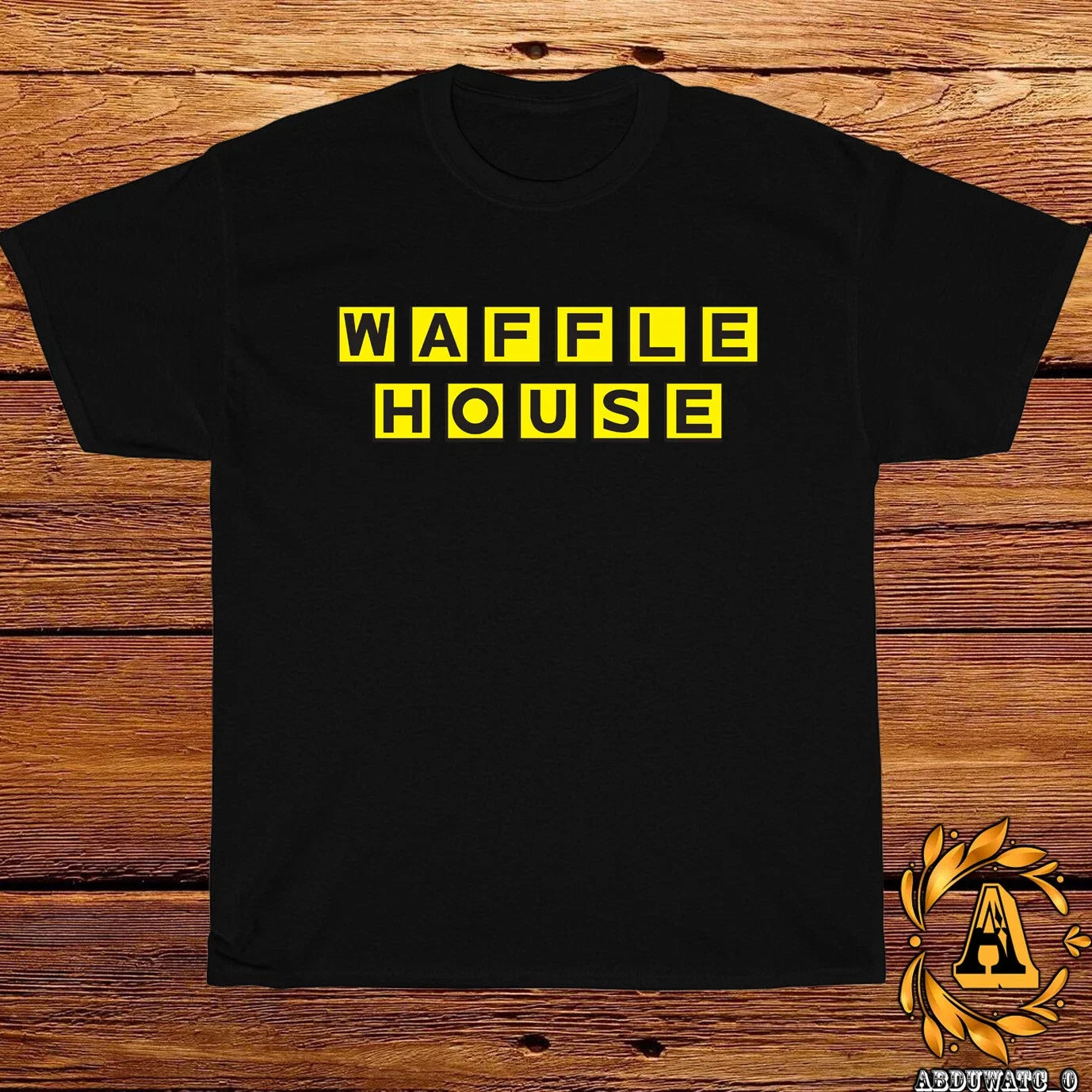 New Waffle House Restaurant Logo Black/Sport - Adult & Kids T-Shirts, Sweatshirts & Hoodies apparel design preview 1