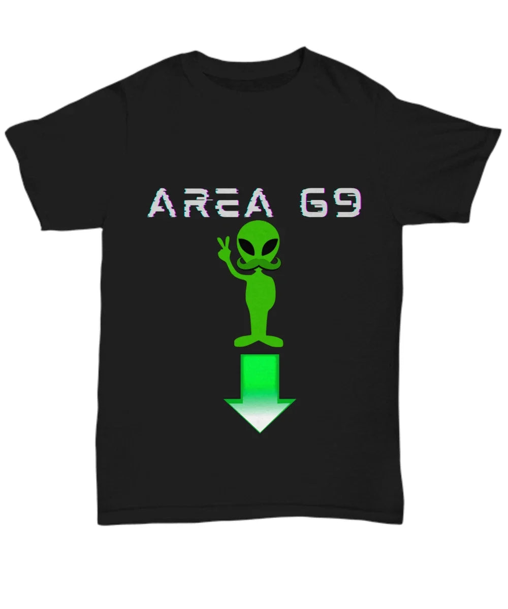 Area 69, Funny Novelty Black Meme Alie - Adult & Kids T-Shirts, Sweatshirts & Hoodies apparel design preview 1