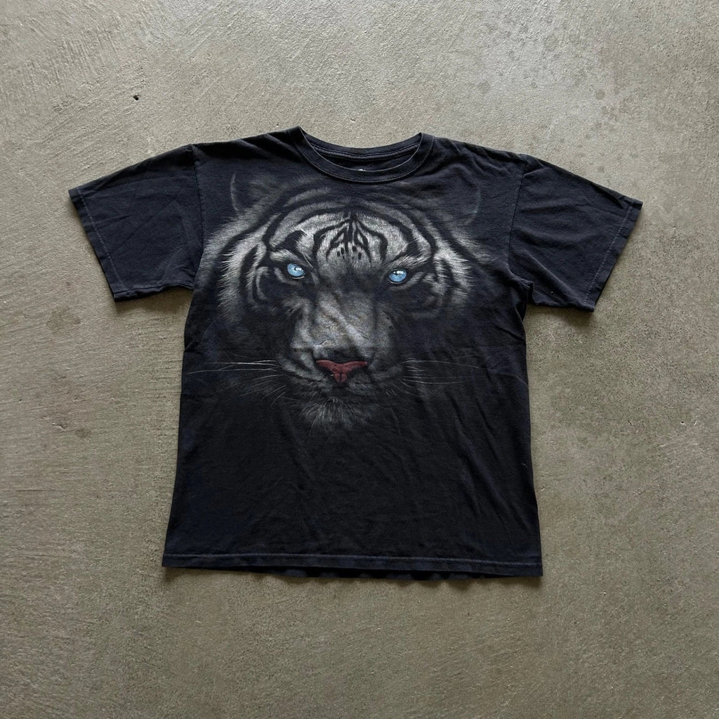 Vintage Y2K Liquid Blue Tiger Size Medium Black White - Adult & Kids T-Shirts, Sweatshirts & Hoodies apparel design preview 1