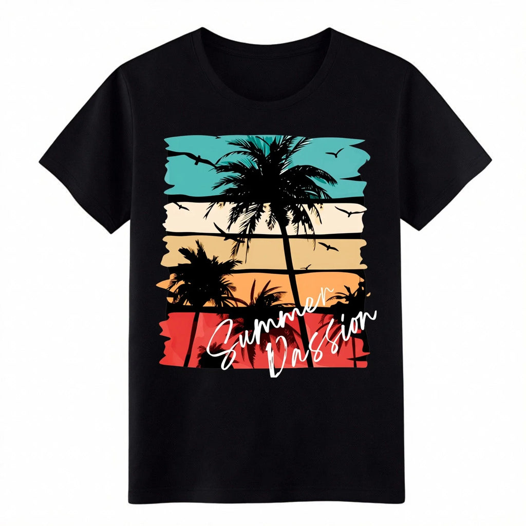 Unisex Vintage Beach Summer Palm Tree Cotton Casual - Adult & Kids T-Shirts, Sweatshirts & Hoodies apparel design preview 1