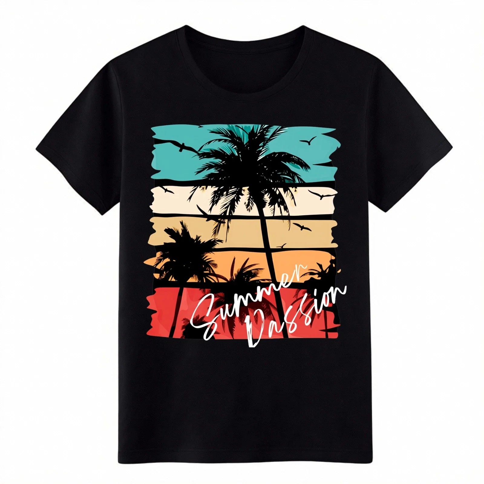 Unisex Vintage Beach Summer Palm Tree Cotton Casual - Adult & Kids T-Shirts, Sweatshirts & Hoodies apparel design preview 1