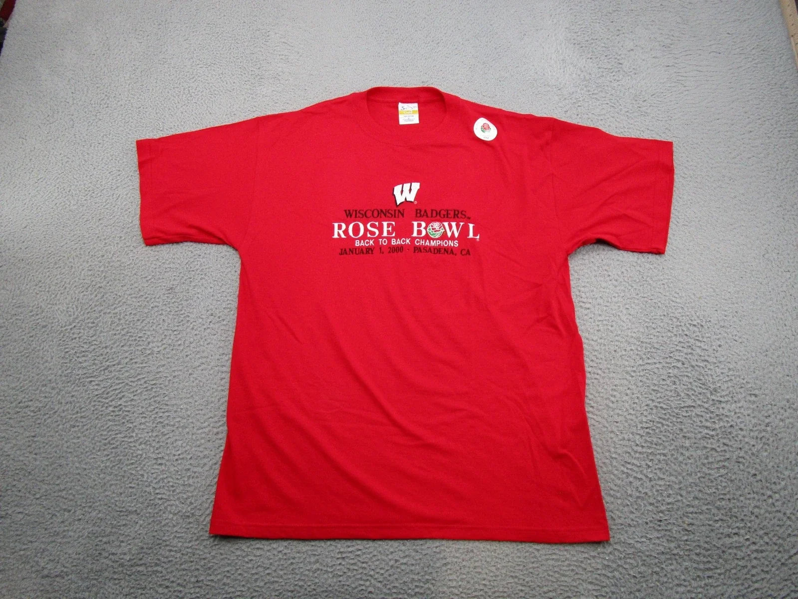 VTG Y2K Wisconsin Badgers Back to Rose Bowl Size XL - Adult & Kids T-Shirts, Sweatshirts & Hoodies apparel design preview 1